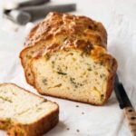 Low-carb garlic herb almond flour bread loaf with cheese — gluten-free keto-friendly savory option for diabetics